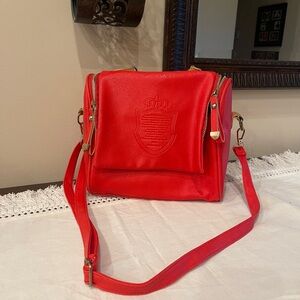 Red Crossbody Handbag Purse Bag